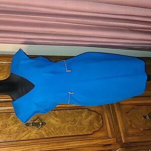 Blue dress with cap sleeves